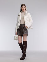 [Preview] Mandarin Collar Women Cropped Goose Down Jacket GOELIA