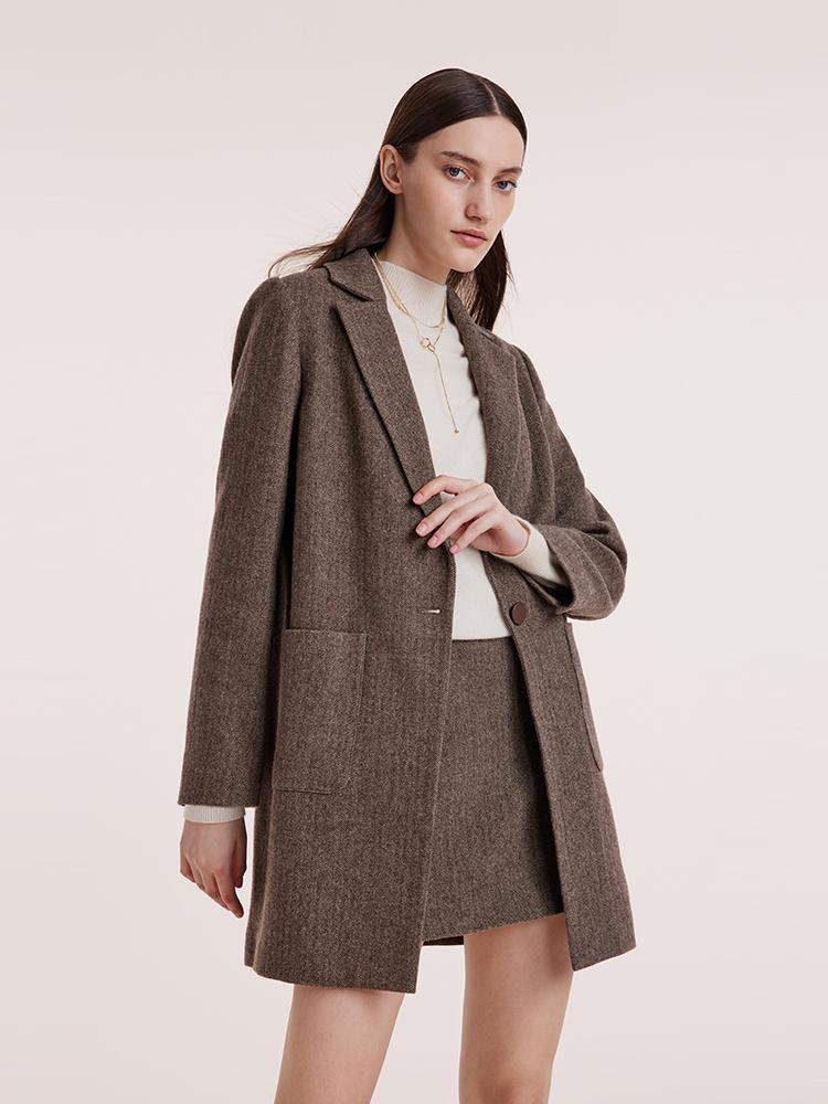 Washable Wool Mid-Length Coat GOELIA