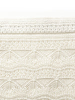 Linen Cotton Blend Women Side Slit Openwork Skirt GOELIA