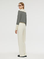 Full-Length Slit Knitted Women Pants GOELIA