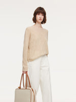 Cashmere Boat Neck Loose Fit Women Sweater GOELIA