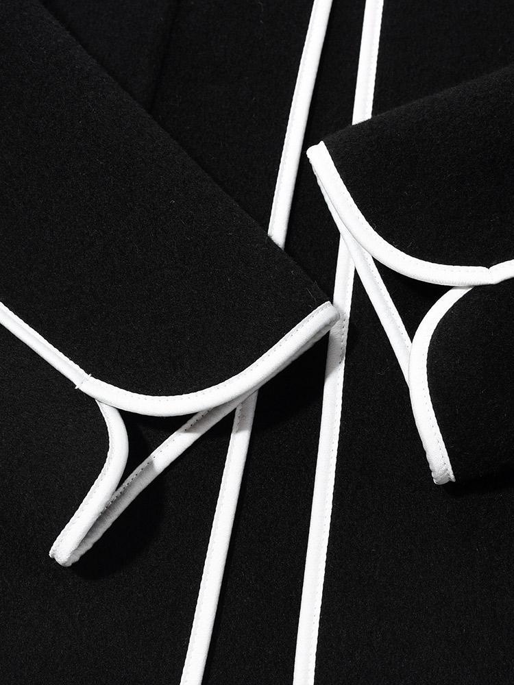 black and white double faced jacket