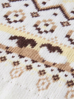 [Preview] Wool Blend Sheep Fair Isle Unisex Sweater GOELIA