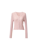 Tencel Wool Blend V-Neck Women Cardigan GOELIA