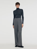 Wool Blend Straight Women Pants GOELIA