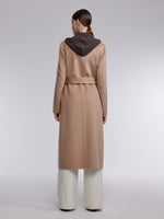 [Preview] Wool Silk Blend Women Wrap Overcoat GOELIA