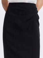 Triacetate Slit Ruched Women Half Skirt GOELIA