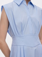 Gathered Waist Women Sleeveless Shirt Maxi Dress GOELIA
