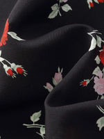 [Preview] 16MM Mulberry Silk Floral Print Women Maxi Wrap Dress GOELIA