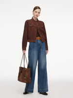 Faux Suede H-Line Women Jacket GOELIA
