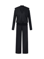 Ribbed Mock Neck Knit Top & Tank & Pants Three-Piece Set GOELIA