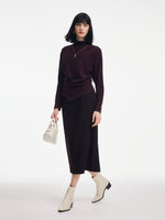 [Preview] Double-Faced Brushed Mock Neck Women Knit Top GOELIA