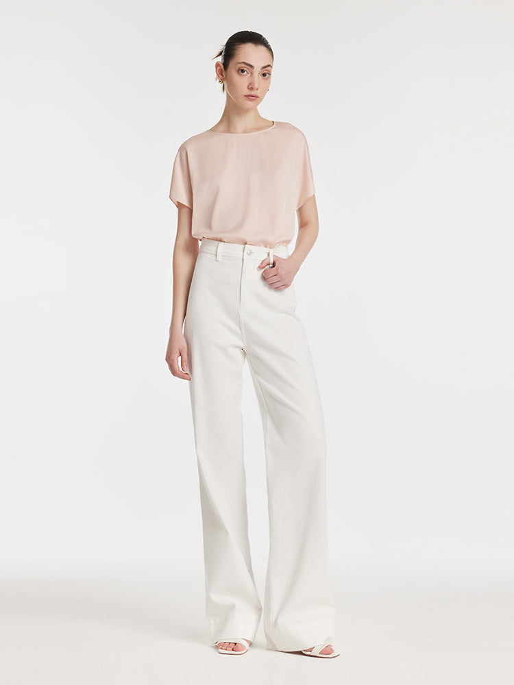 High-Waisted Straight Full Length Women Jeans GOELIA