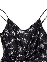 [Preview] Ribbon Print Strap Dress And Cardigan Two-Piece Set GOELIA