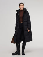 Thermal Tech Back Hooded Unisex Long Goose Down Coat GOELIA