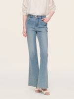 Cotton Denim Stretch Women Flared Jeans GOELIA