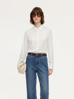 Acetate Blend H-Line Women Shirt GOELIA