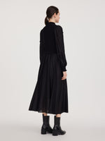 Tencel Blend Patchwork Women Maxi Dress GOELIA