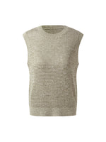 Linen Sequins Openwork Women Knit Tank Top GOELIA