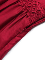 Tencel Blend Lace Patchwork Women Maxi Dress GOELIA