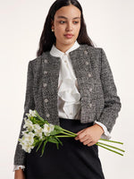 Classic Tweed Cropped Women Jacket GOELIA