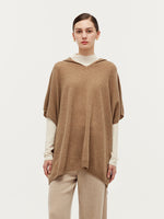 100% Cashmere Hooded Poncho Sweater GOELIA