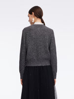 Mohair Wool Blend Sequins Women Cardigan GOELIA