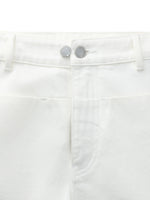 100% Cotton Denim Women Wide Leg Jeans With Belt GOELIA