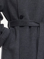 100% Wool Double-Faced Unisex Self-Tie Belt Overcoat GOELIA