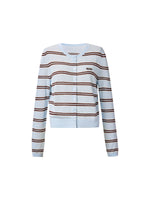 [Preview] Navy Combo Stripe Women Cardigan GOELIA