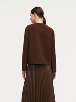 Cashmere Wool Blend Double-Faced Women Cropped Jacket GOELIA