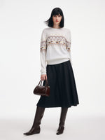 [Preview] Wool Blend Sheep Fair Isle Unisex Sweater GOELIA