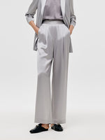 Acetate Straight Glossy Women Pants GOELIA