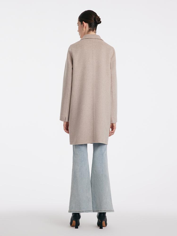 Wool And Cashmere Mid-Length Double-Faced Women Coat GOELIA