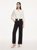 Four-Way Stretch Front Slit Women Micro-Flared Pants GOELIA