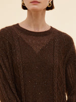 Mohair Wool Blend Sequins Women Sweater GOELIA