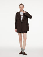 Relaxed H-Line Women Blazer With Detachable Cuffs GOELIA