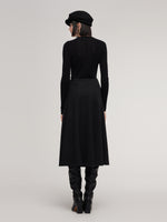Stretch Flared Women Knit Skirt GOELIA