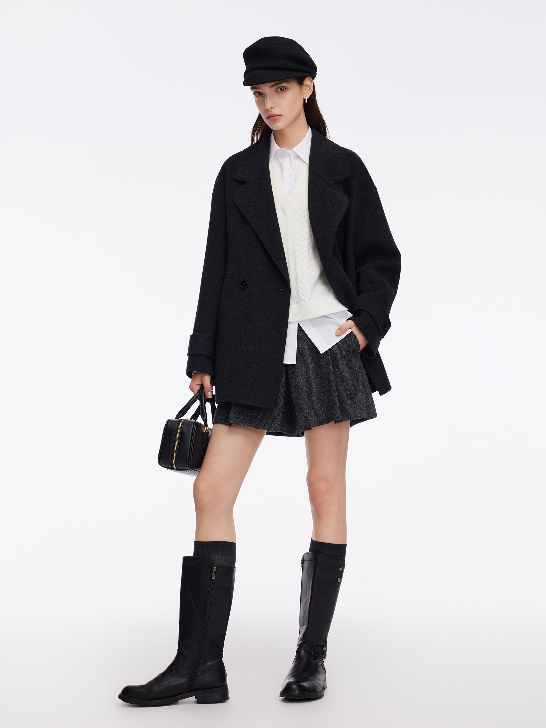 Wool Yak Blend Double-Faced Unisex Coat GOELIA