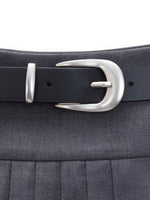 [Preview] A-Line Pleated Women Skirt With Belt GOELIA