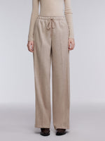 [Preview] Drawstring Waist Straight Leg Women Knit Pants GOELIA