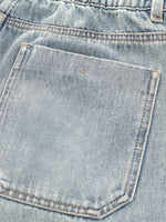 100% Cotton Denim Women Curved-Leg Jeans GOELIA