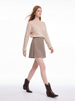 Washable Cashmere Merino Wool Blend Women Skirt GOELIA