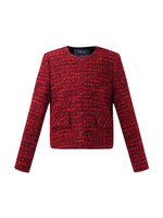 Wool Blend Tweed Women Crop Jacket GOELIA