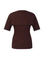 [Preview] Lyocell Blend Round Neck Women Knit Top With Detachable Sailor Collar GOELIA