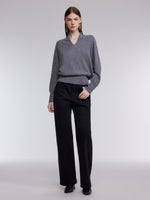 [Preview] Denim Rhinestone High-Waisted Women Micro-Flared Jeans GOELIA