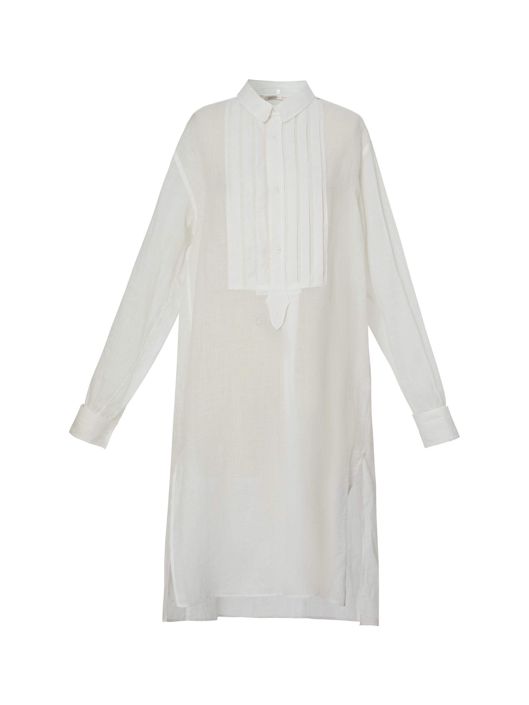 100% Ramie Loose Fit H-Line Unisex Long Shirt GOELIA