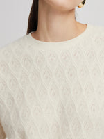 Brushed Cashmere Wool Blend Textured Women Sweater GOELIA