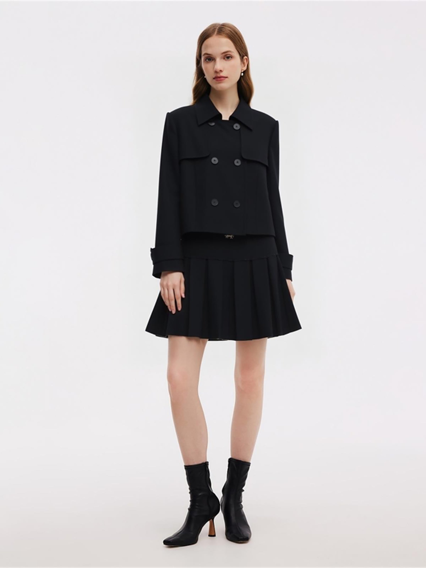 [Preview] 100% Worsted Wool Women Trench Jacket GOELIA