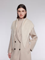[Preview] 100% Brushed Cashmere Triangular Scarf GOELIA